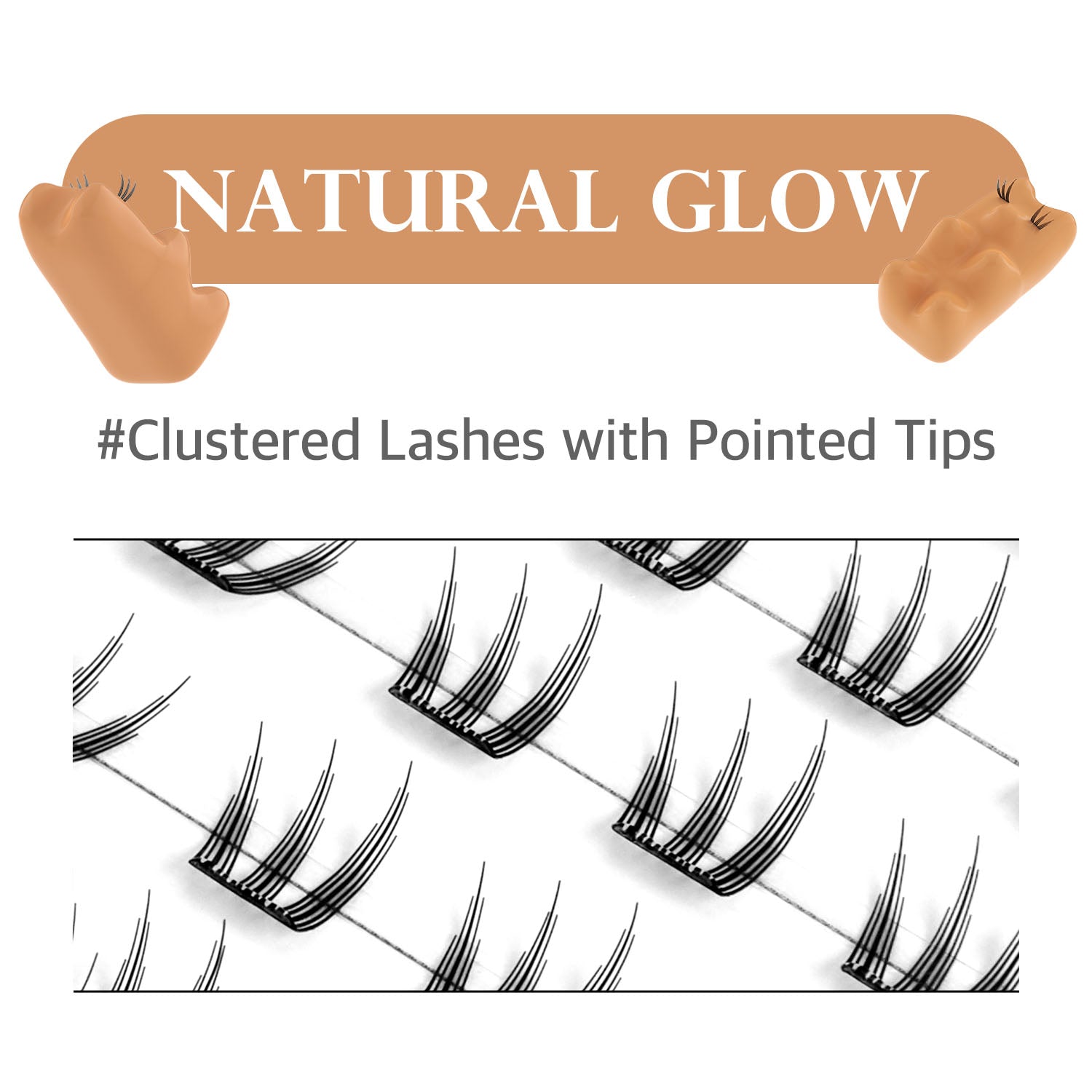 SOO ADOR Edge Lashes - Natural Glow (Lash Tweezer included)