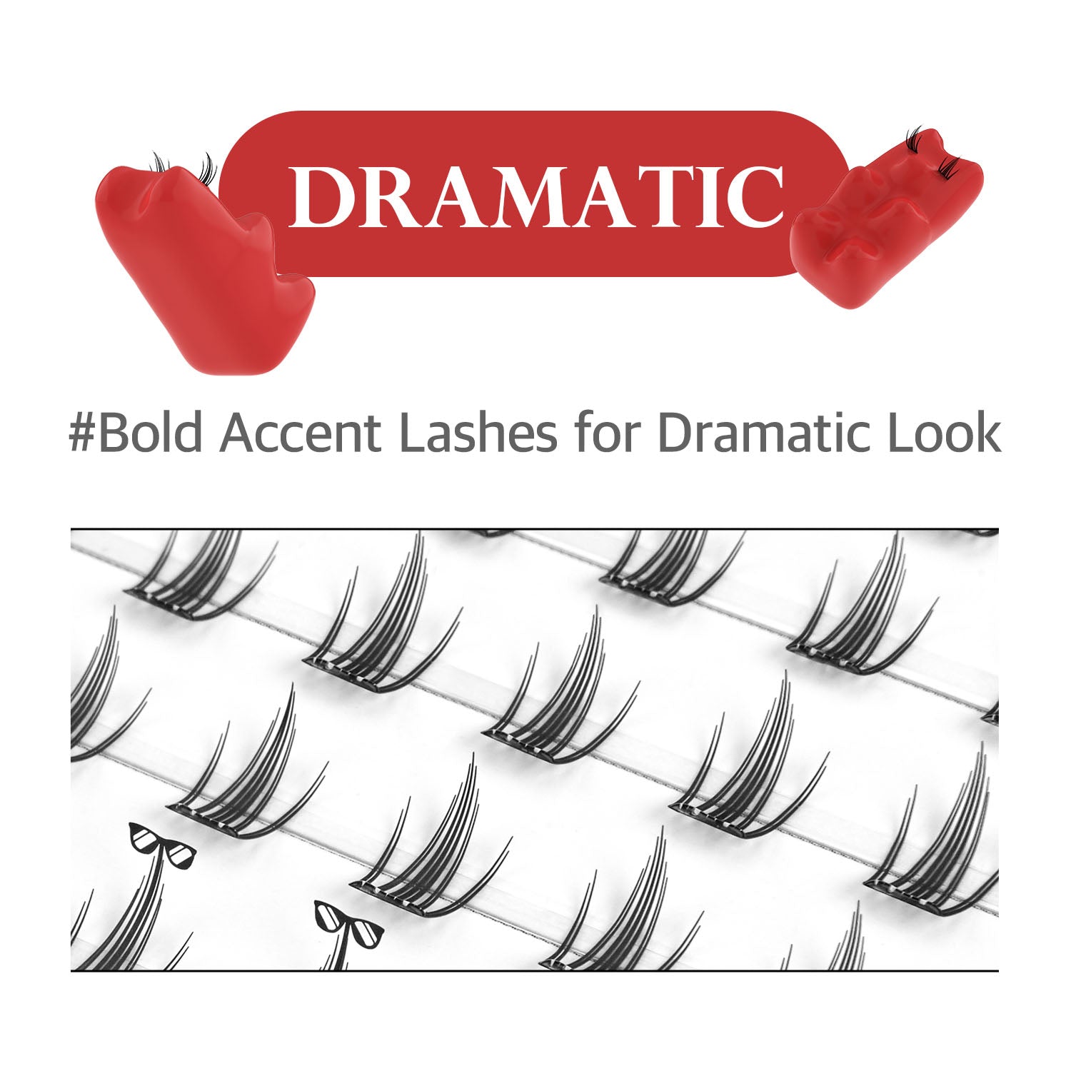 SOO ADOR Edge Lashes - Dramatic (Lash Tweezer included)