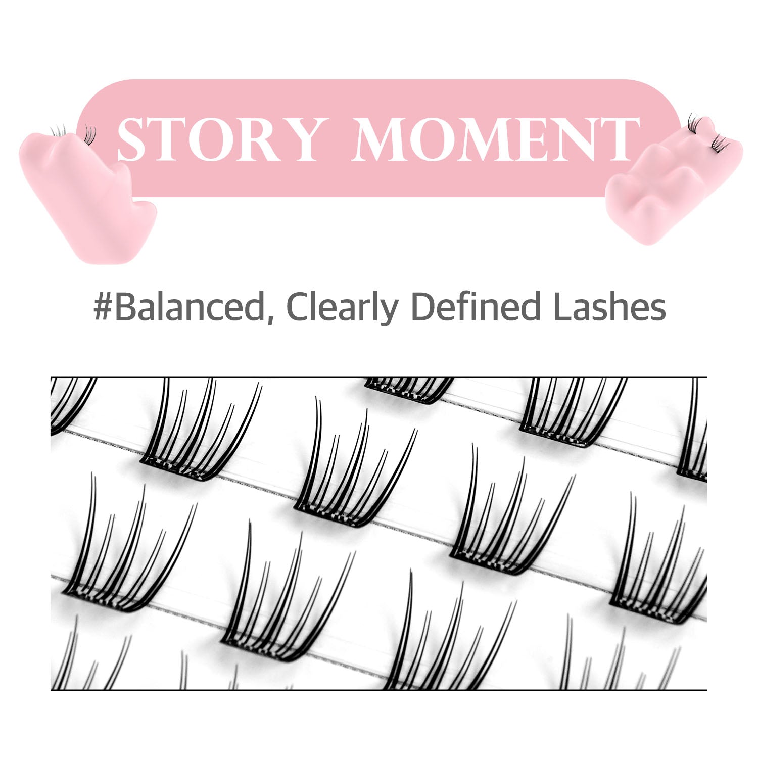 SOO ADOR Edge Lashes - Story Moment (Lash Tweezer included)